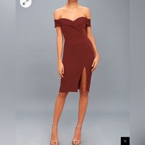 Lulus Merlot Bodycon Dress Small